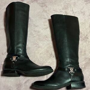 Vince Camuto Black Leather Heeled Boots